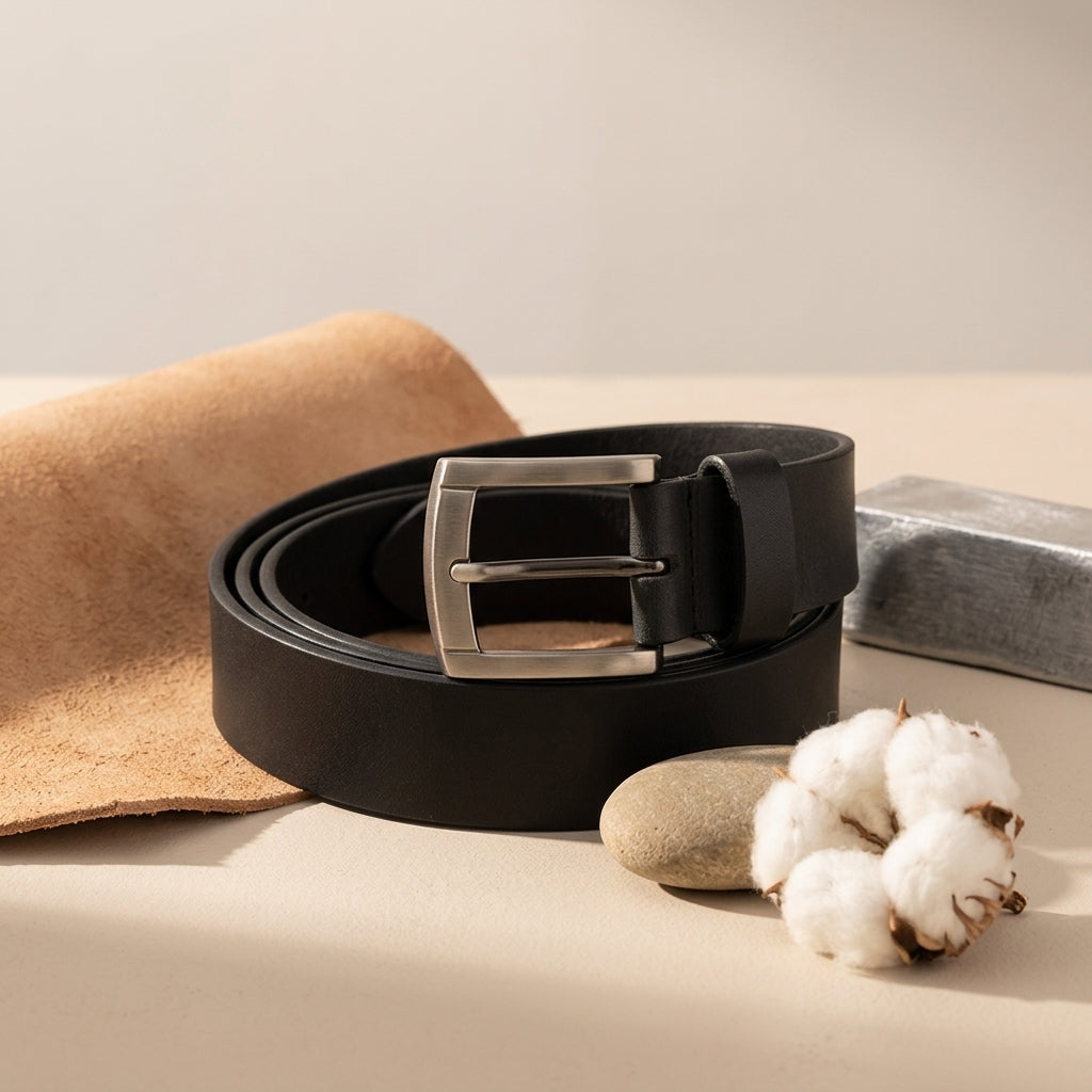 Gents Leather Belt -Black