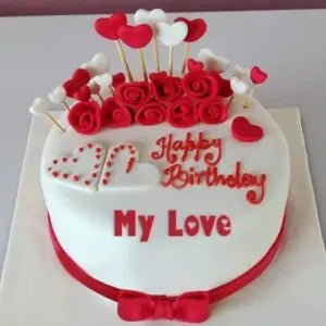 Red Rose Birthday Cake For Your Lover 1.2 kg