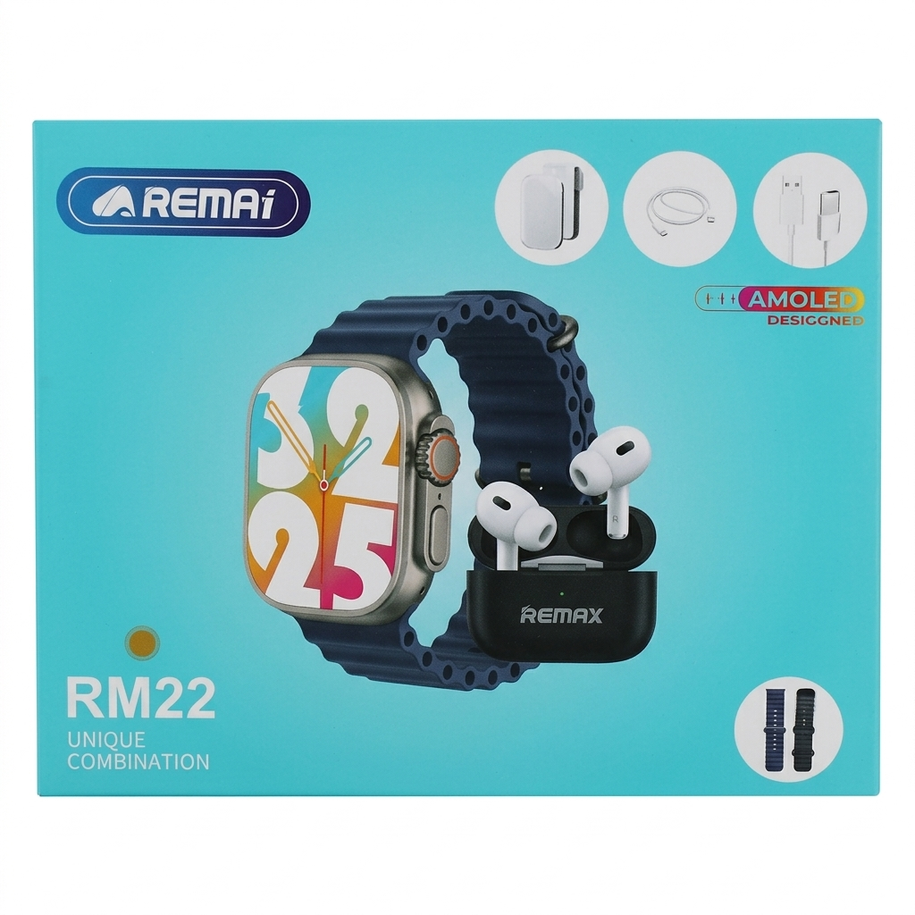 3-in-1 Smartwatch Gift Set with Power Bank & Earbuds