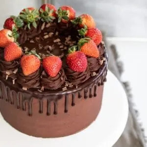 Chocolate cake with Strawberry