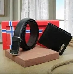 Black Belt With Wallet