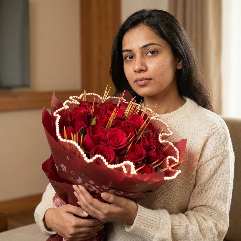Bunch of 25 Red Roses