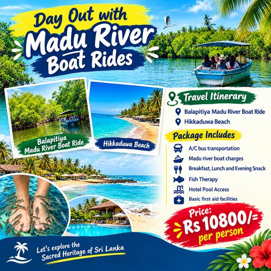 Madu Ganga Day Out – Boat Safari, Beach Relaxing & Fish Therapy Tour