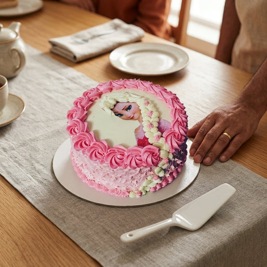 Pink Frozen Round Cake-1kg